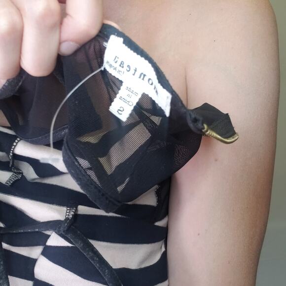 Monteau Bodycon A-Line Striped Dress Size Small - Picture 4 of 9
